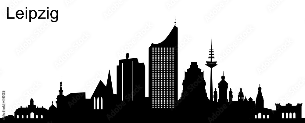 Naklejka premium Leipzig Skyline