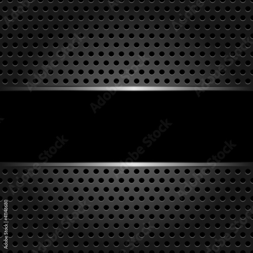 Perforated Metal Plate Frame Black