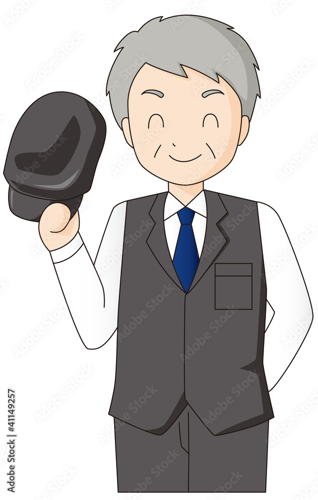 運転手 高齢者 男性 イラスト 素材 ベクター Stock Vector Adobe Stock