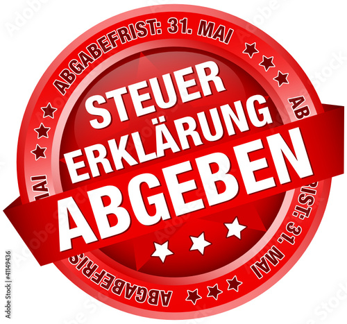 Button Banner "Steuererklärung abgeben" rot