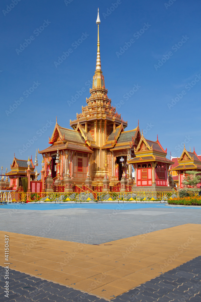 Naklejka premium Thai royal funeral and Temple