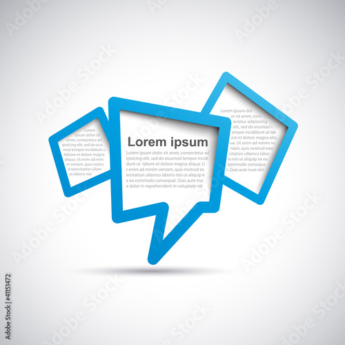 Cover speech in blue # Vector