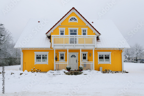 Schwedenhaus im Winter