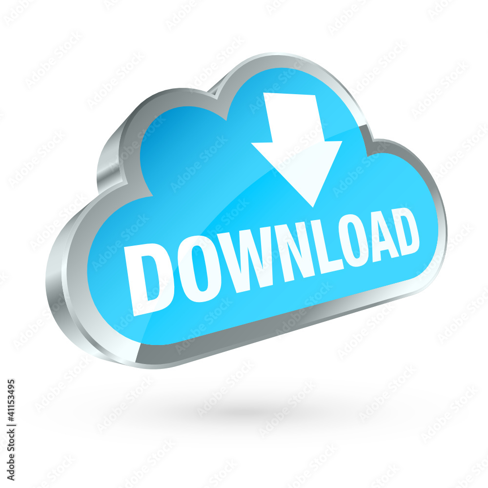 Blue 3D Cloud Silver Frame 