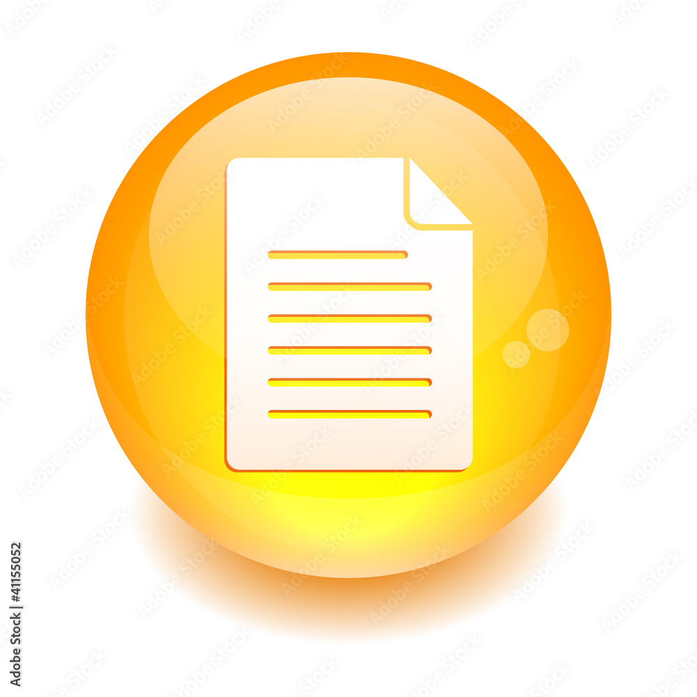 sphere document icon. sphere document icon.