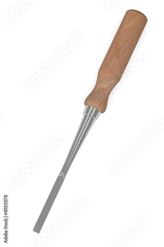 3d render of wood chisel