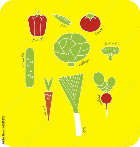 set of vegetables