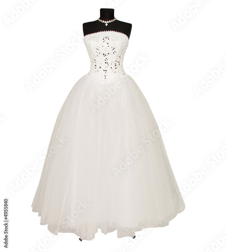 wedding dress isolated