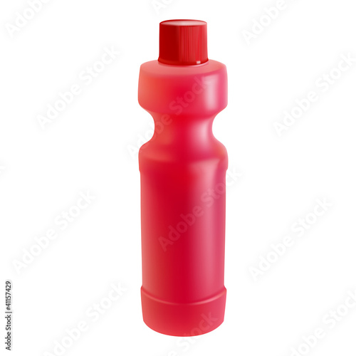 vector red plastic bottle isolated