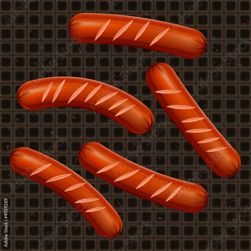 Fried sausages
