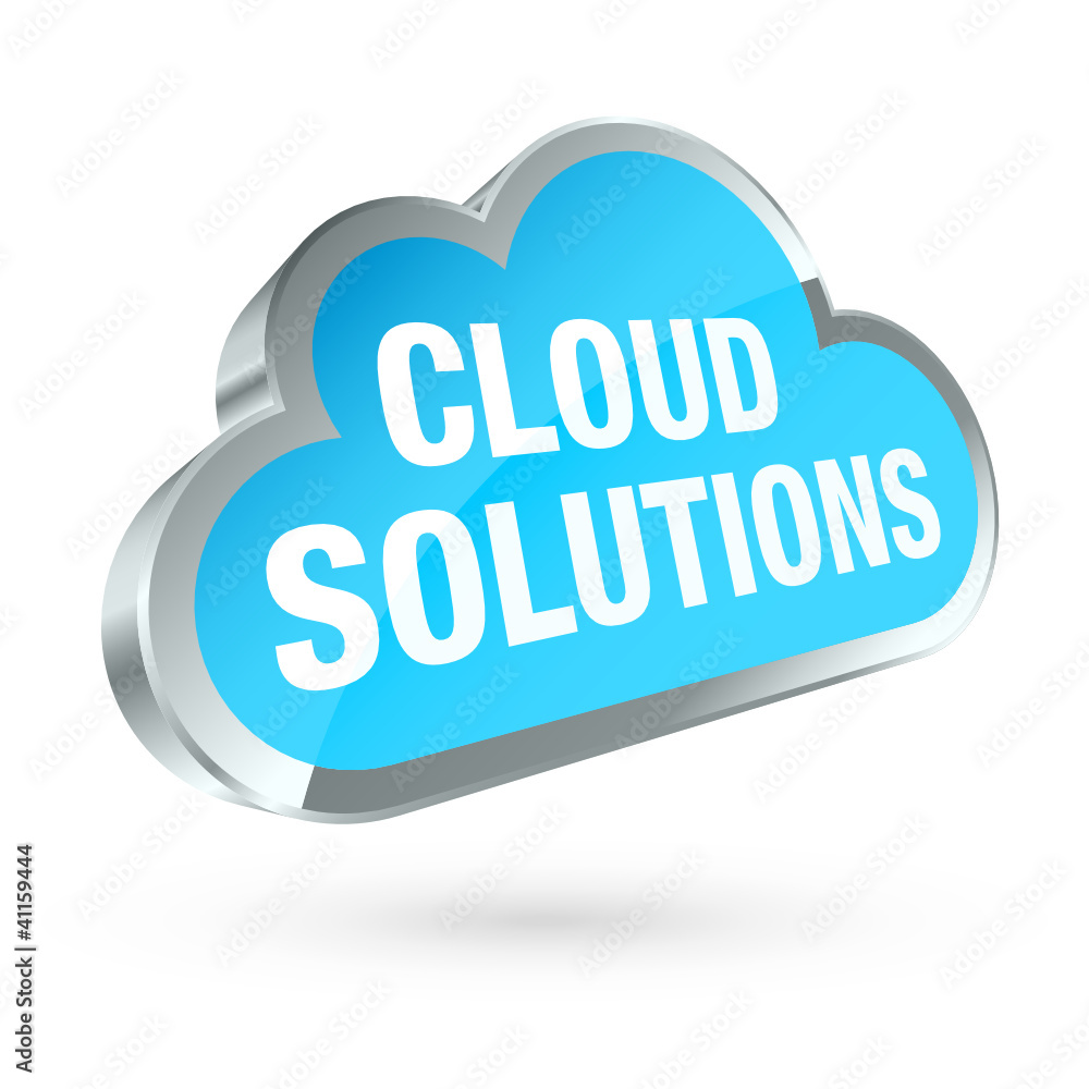 Blue 3D Cloud Silver Frame Blue 3D Cloud Silver Frame