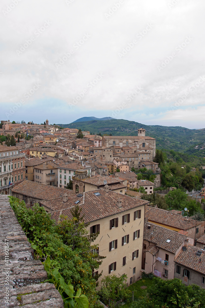 Panoramic view of the city of Perugia