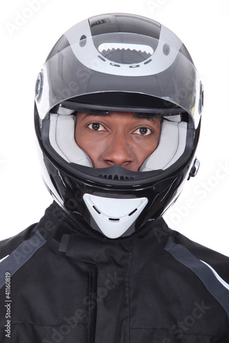 Man with bike helmet © auremar