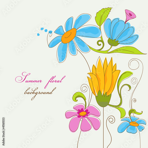 Summer colorful flowers