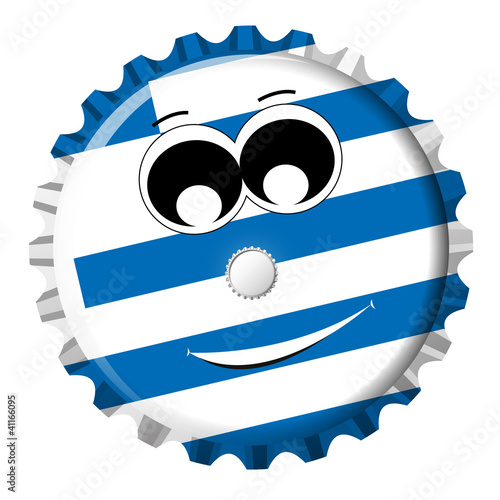 Griechenland Kronkorken Smiley