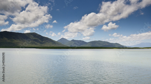 View of Fraser Island from ferry © kudaranai