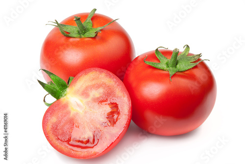 tomates on white background