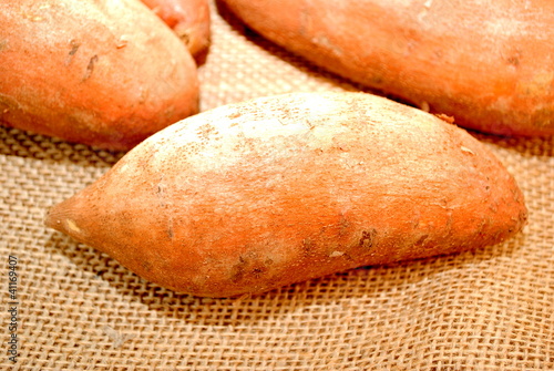 Sweet Potato on Burlap photo