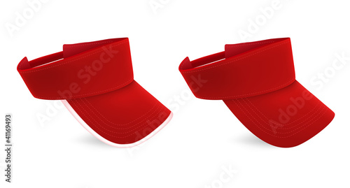 Blank red visor template.