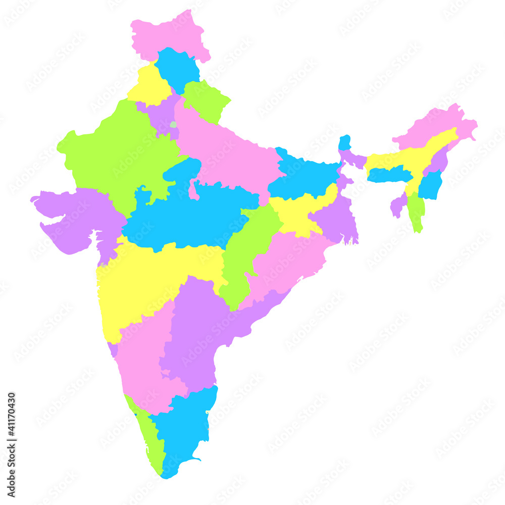 インド地図 Stock ベクター Adobe Stock