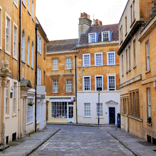 Bath  England - Classic street in the Georgian old town