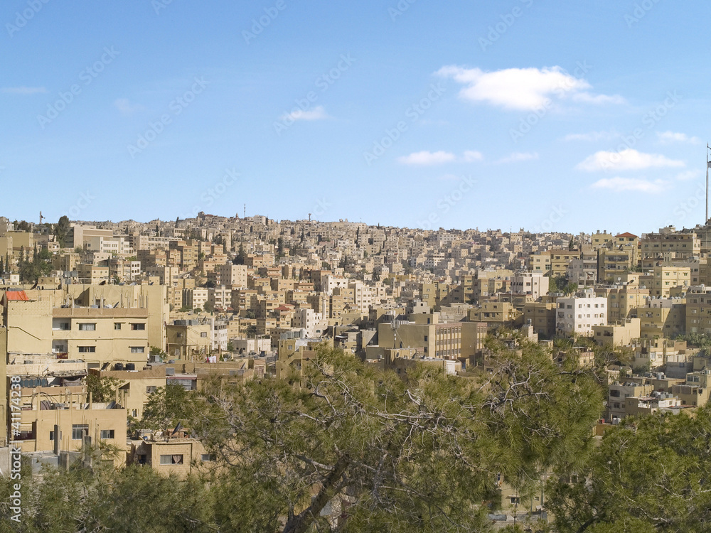 Aeiral view of Amman city, Jordan, Middle East.
