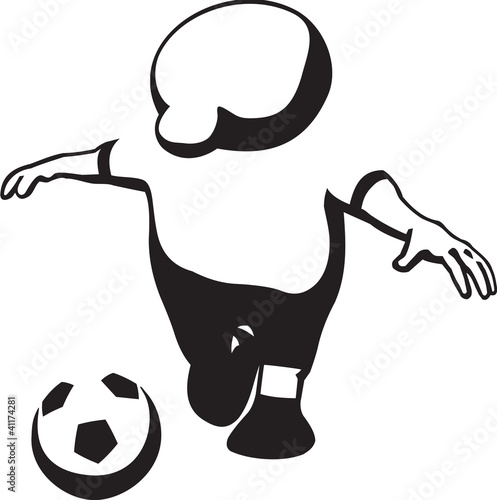 Logman mit Fußball