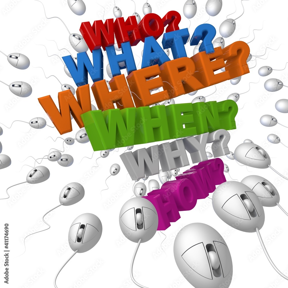 who what where when why how mouse Stock Illustration | Adobe Stock