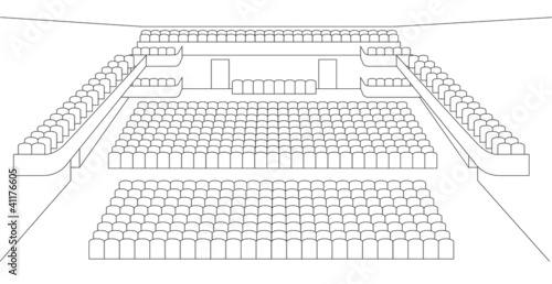 interior of theater hall plan vector