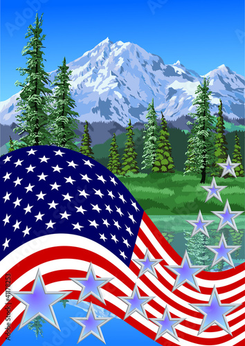fourth July,  theme of the mountains