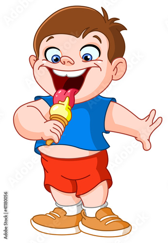 Kid eating icecream