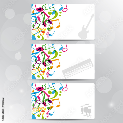 carte de visite - thème musique