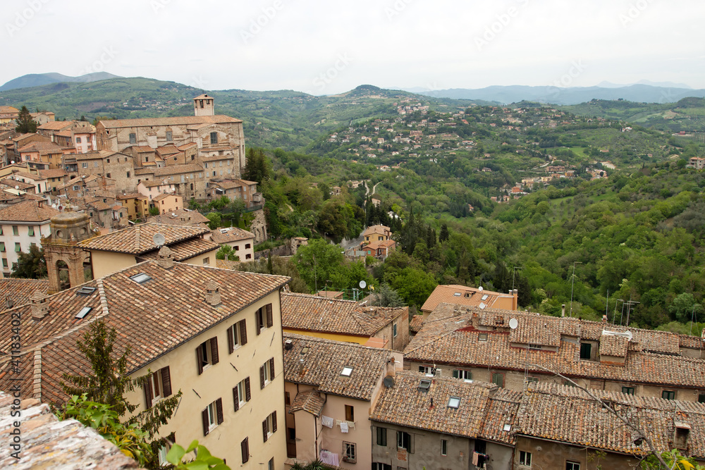 Panoramic view of the city of Perugia