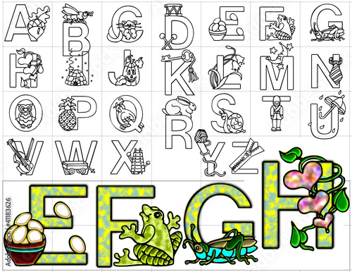 abc alphabet letters design background
