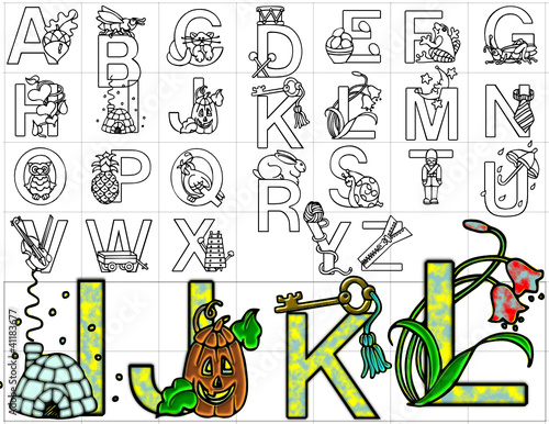 abc alphabet letters design background