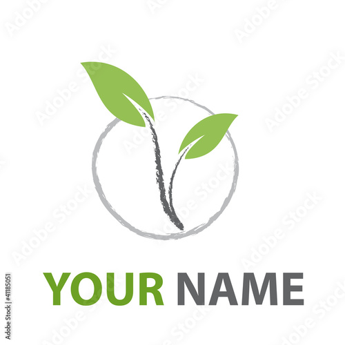 Logo abstract green environment # Vector
