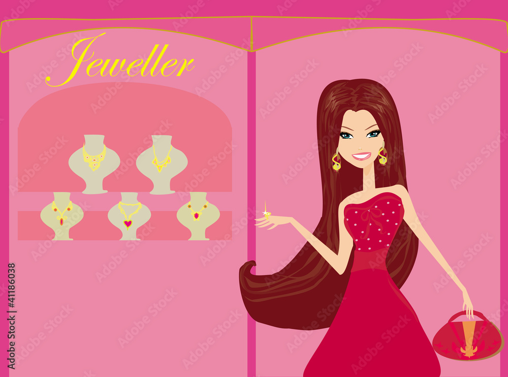 Girl and jewellerys