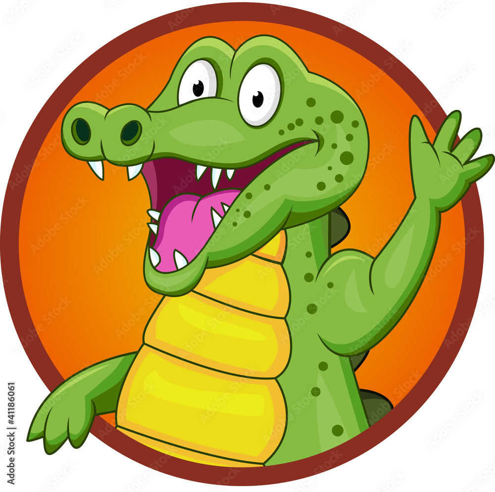 Naklejka premium Crocodile cartoon