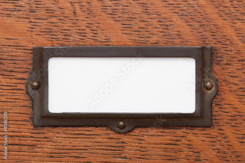 Blank File Drawer Label