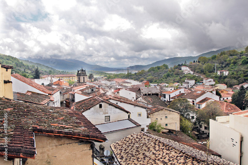 Vista parcial de Baños de Montemayor, Cáceres, España photo