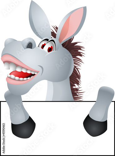 Smiling donkey cartoon