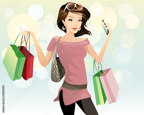 shopping  young women