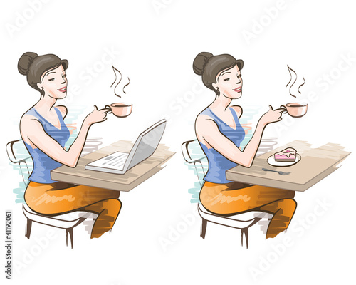 woman at the cafe