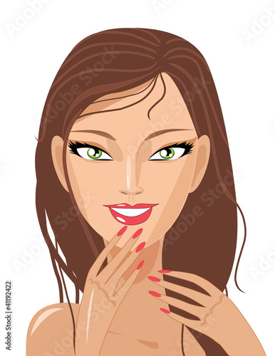 Cute smiling vector girl