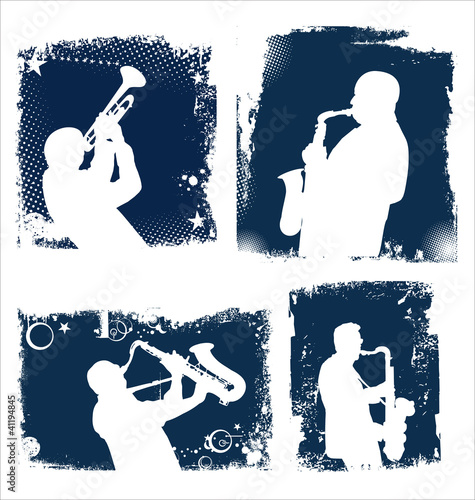 Jazz music background set