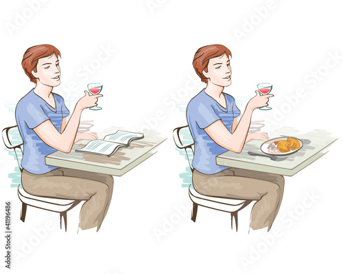 young man at the cafe