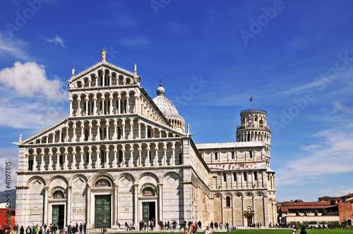 Obraz na plátně Pisa, piazza dei miracoli e torre pendente