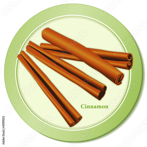 Cinnamon Sticks, popular spice for cooking, baking. Medicinal photo