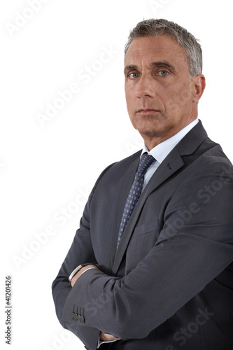 Foto Portrait of a stoic businessman