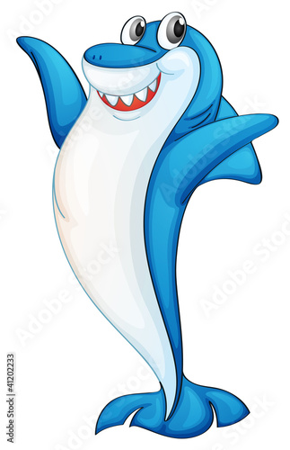 Comical shark illustration